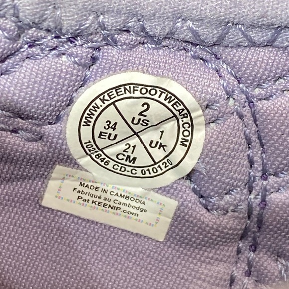 Keen Hiking Sandals Youth 2 Purple Closed Toe Waterproof Sandals - Picture 8 of 8